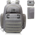 DBTAC Zaino Fasciatoio per Papà, Borsa per Pannolini Grande da Uomo con Materassino per il Cambio, Tasche Isolate + Lavabili, Cinghie per Passeggino, Grigio