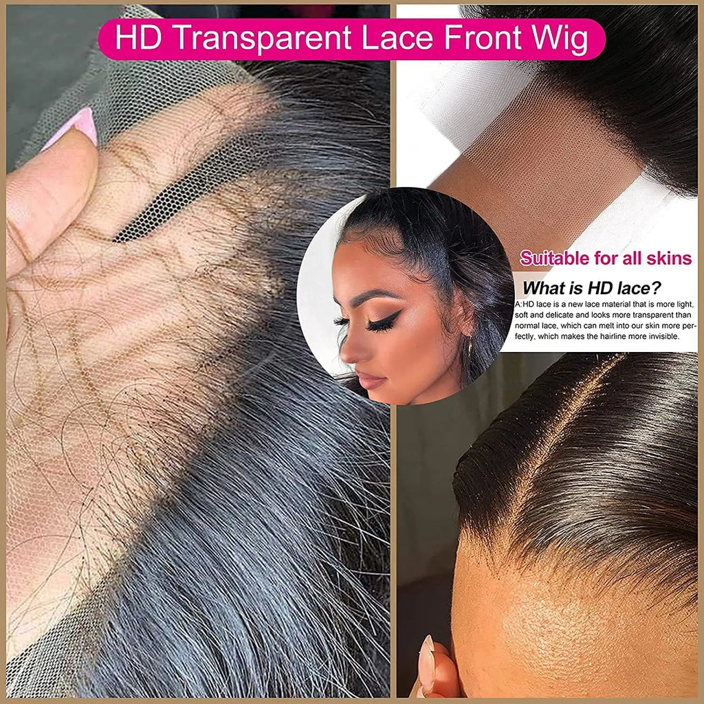 Parrucca Lace Front in Capelli Veri da Donna Nera - Colore Naturale #1B