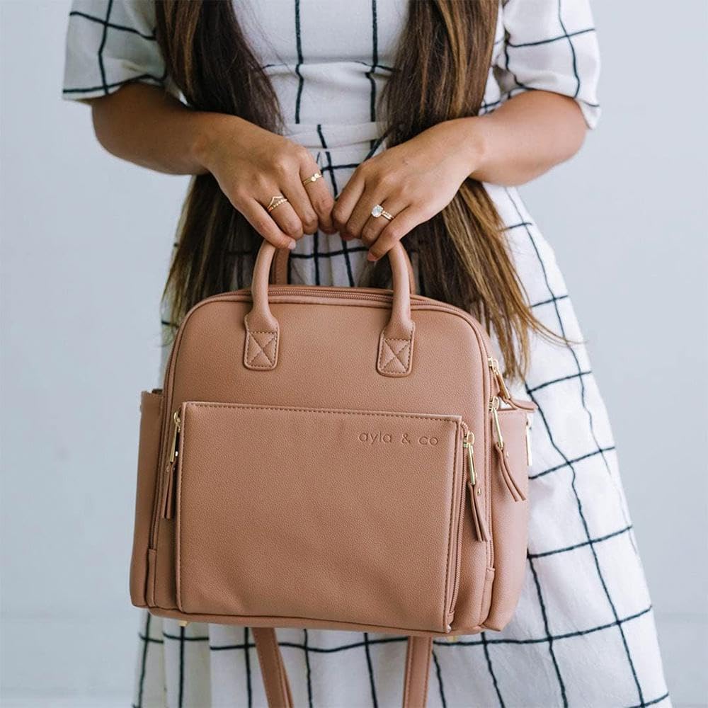 Ayla & Co Wickelrucksack, Tragetasche, wandelbare Reise-Wickeltasche mit isolierter und erweiterbarer Tasche für Babyflaschen