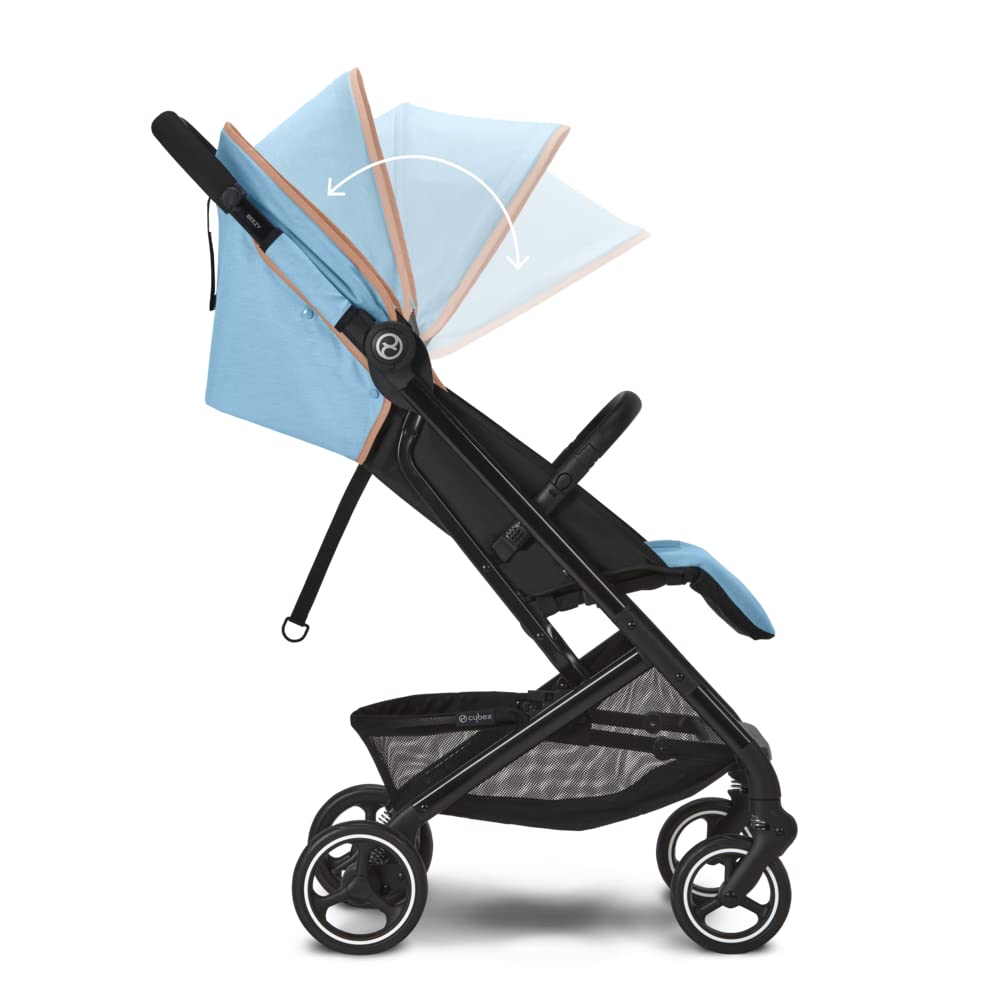 Cybex Gold Passeggino Beezy con imbracatura One-Pull, Dalla nascita fino a circa 4 anni (max. 22 kg), Compatto ed ergonomico, Almond Beige (Beige con telaio nero)