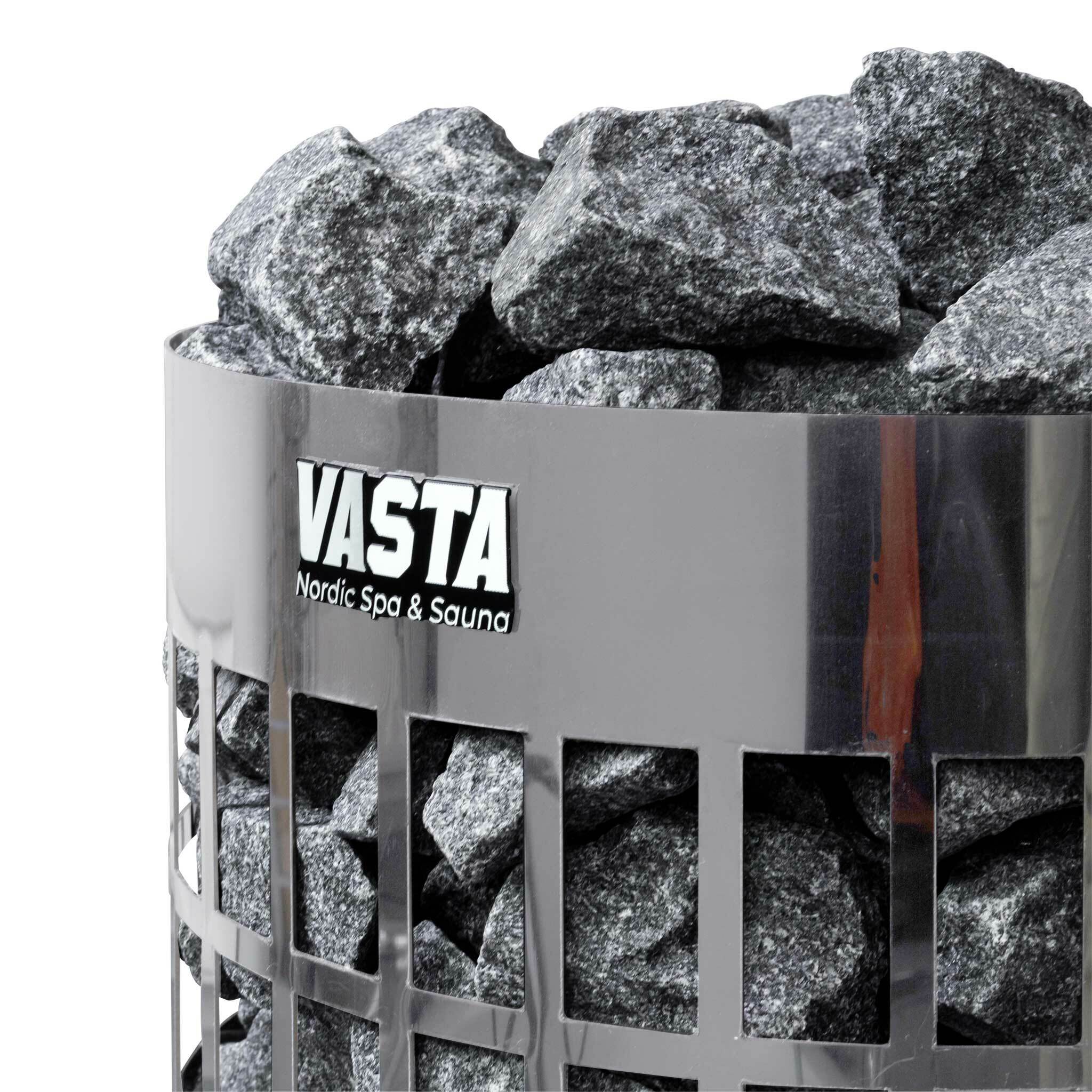 Vasta Saunaofen elektrisch Ignite 6kw, feste regelung, 5-8m3, stahl