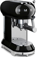 Smeg, ECF01WHEU Macchina da Caffè Espresso Manuale, Sistema Cappuccino, Thermoblock, Alloggiamento Tazze Grandi e Funzione Doppio Caffè, Serbatoio Acqua 1 l, Dimensioni Compatte, 1350W, Bianco