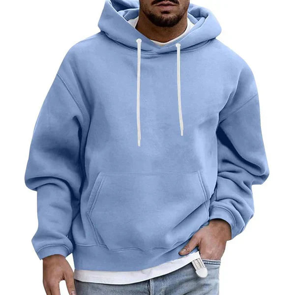 Comoda felpa con cappuccio e tasche da uomo