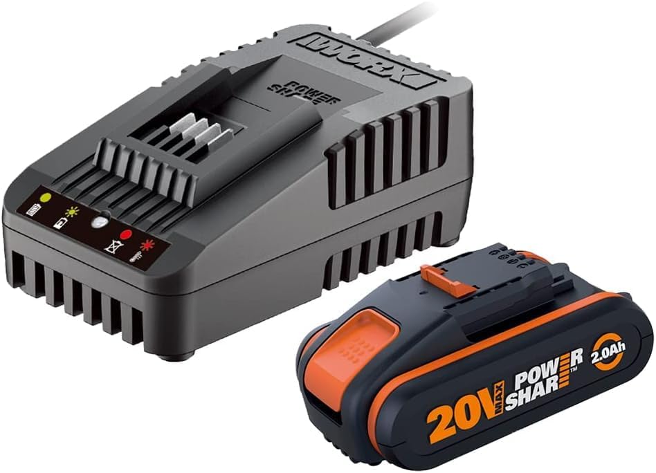 WORX WG252E.9 Tagliasiepi Telescopico a Batteria - Larghezza di Taglio 45 cm - Asta Telescopica Regolabile in 10 Posizioni fino a 3,20 Metri di Altezza - Compatibile con PowerShare - Batteria e Caricabatterie Non Inclusi