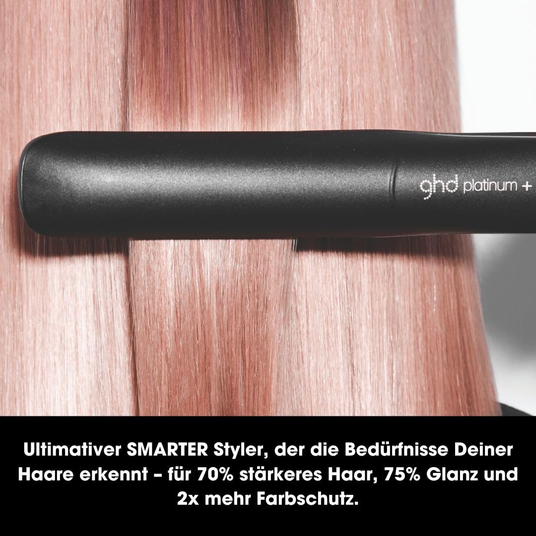 ghd Platinum+ Piastra per Capelli e Styler Professionale Nero - Capelli più forti, più lucidi, protezione colore - Per Tutti i Tipi di Capelli