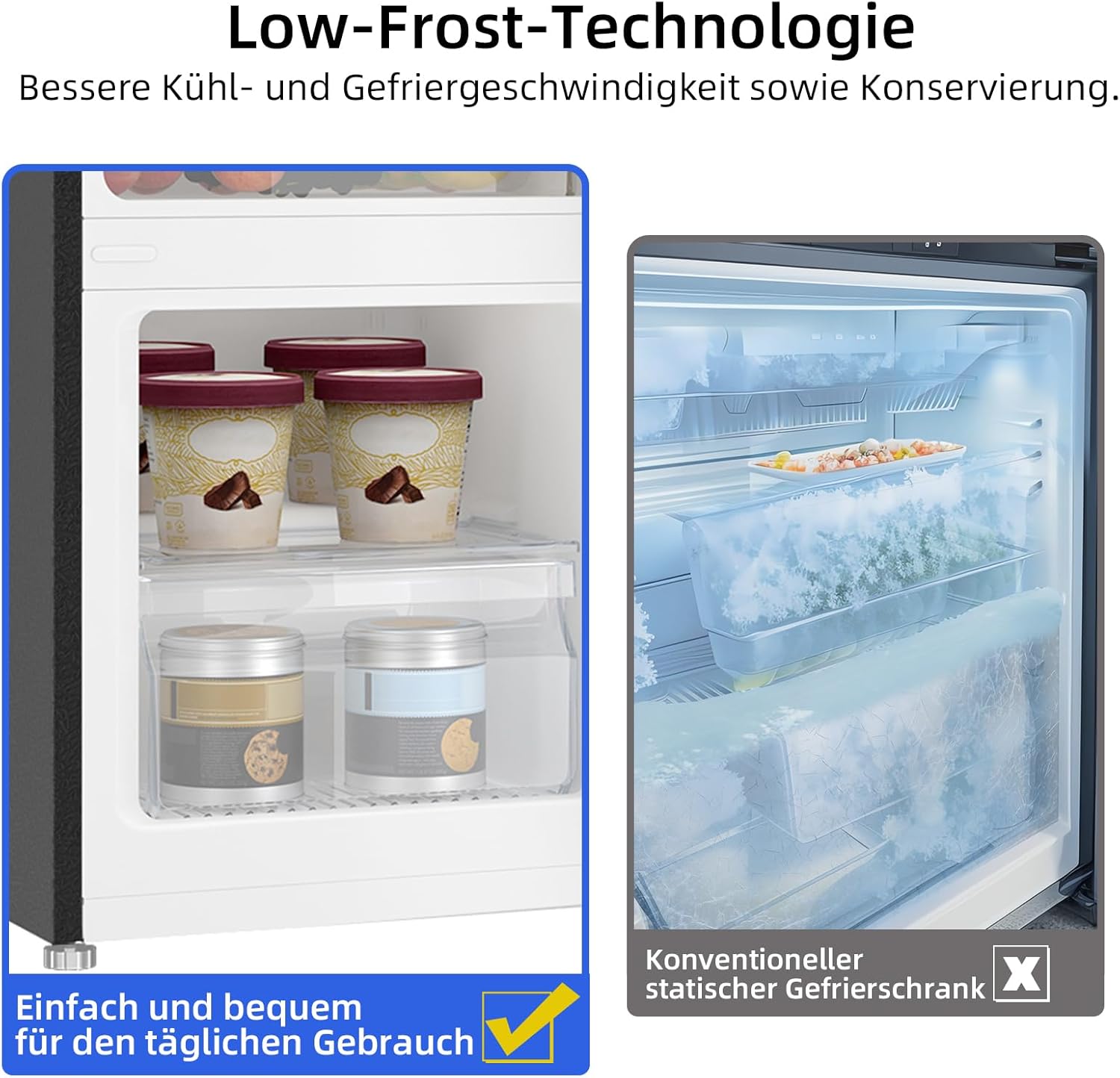 CHiQ Freestanding Fridge with Freezer