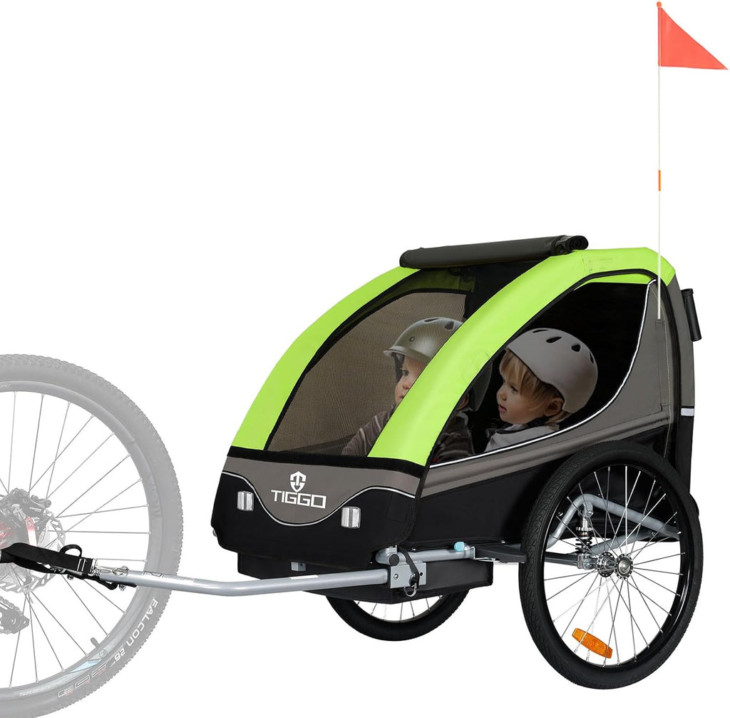 Tiggo S2 Rimorchio per Bambini con Sospensioni Jogger 2 in 1 Passeggino Bicicletta Rimorchio Girevole a 360°