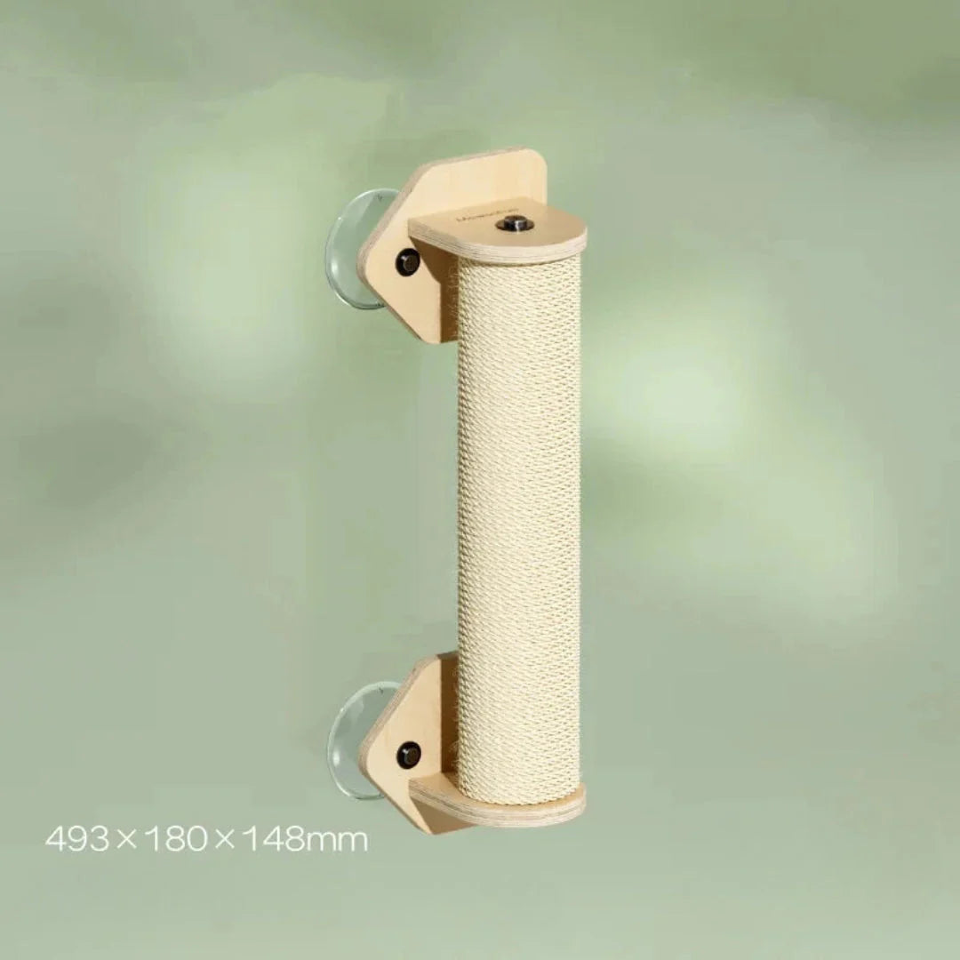 Tiragraffi sospeso moderno in legno – Design elegante per gatti