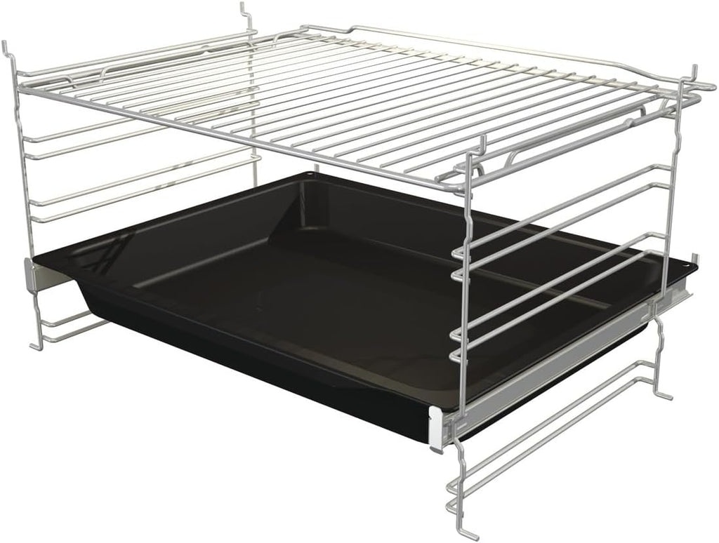 Gorenje Forno da Incasso con Piano Cottura in Vetroceramica, Set 4, Ventilato, Inox / 77 Litri / ExtraSteam / GentleClose & Open / EcoClean / AirFry / PizzaMode / PerfectGrill / Guide Telescopiche / Estetica Inox