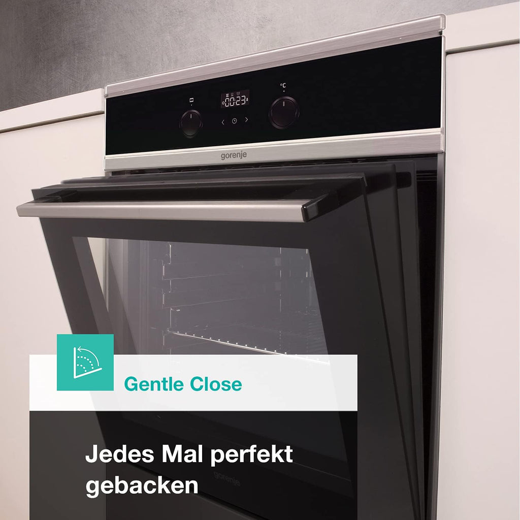 Gorenje GEIT5C61SPG Cucina indipendente con piano cottura a induzione, 50 cm, 70 litri, argento, PerfectGrill, AirFry, FrozenBake, Pizza Mode 300°C, AquaClean, Made in Europe, inox