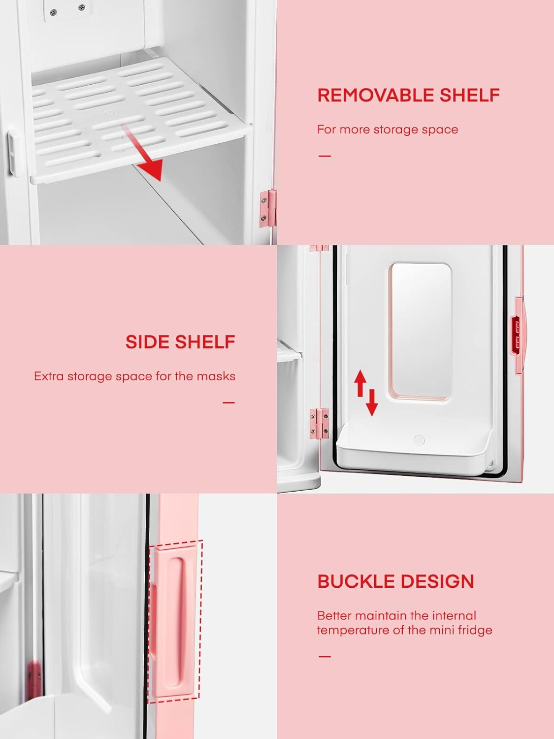 NORTHCLAN Mini Frigo per Camera 15 L, con 220 V CA/12 V CC per Uso in Auto e Casa, Frigorifero Portatile e Scaldavivande Perfetto per Bevande, Cosmetici, Snack, Modalità Max ed Eco, Nero
