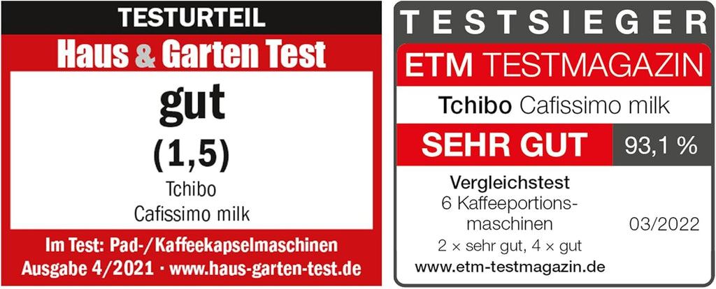Tchibo Cafissimo „milk“ Kaffeemaschine Kapselmaschine inkl. 30 Kapseln für Caffè Crema, Espresso, Kaffee und Milchspezialitäten, Schwarz