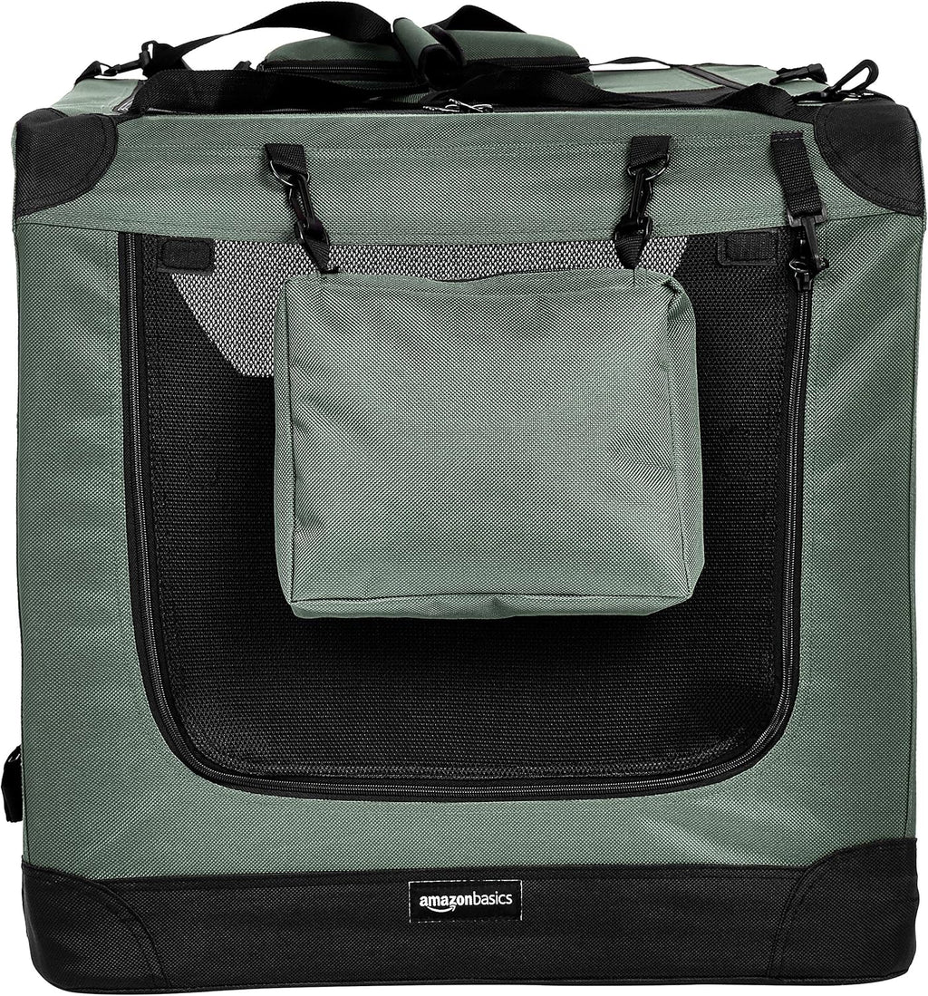 Amazon Basics – Morbida borsa pieghevole per animali domestici, 30 pollici/76,2 cm, grigia