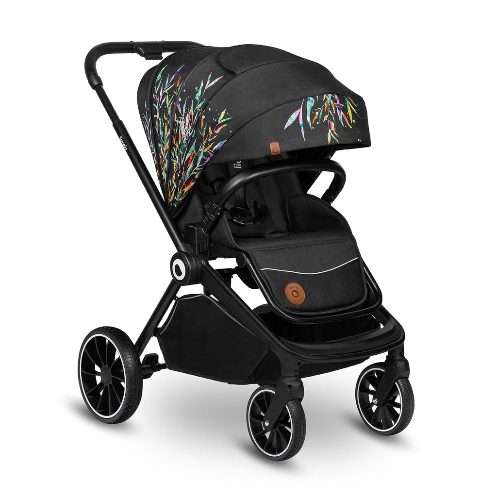 Passeggino LIONELO MIKA PLUS 3-in-1, da 0 a 48 mesi, fino a 22 kg, navicella fino a 9 kg, seggiolino auto fino a 13 kg, schienale regolabile, ammortizzazione, ruote a 360°, cappottina XXL