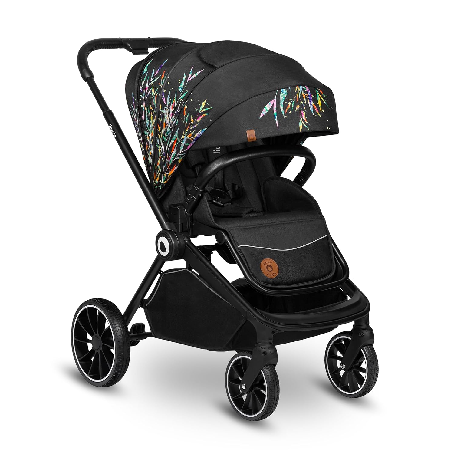 Passeggino LIONELO MIKA PLUS 3-in-1, da 0 a 48 mesi, fino a 22 kg, navicella fino a 9 kg, seggiolino auto fino a 13 kg, schienale regolabile, ammortizzazione, ruote a 360°, cappottina XXL