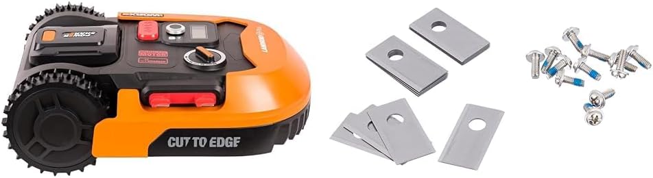 WORX Landroid M WR141E Robot tosaerba/Rasaerba a batteria per piccoli giardini fino a 500 mq/Rasaerba semovente per un taglio netto, Multicolore
