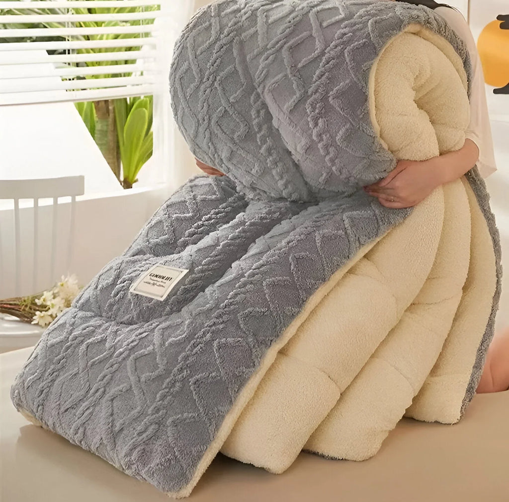 FluffFusion - Weiche und dicke Plüschdecke mit doppelseitigem Design