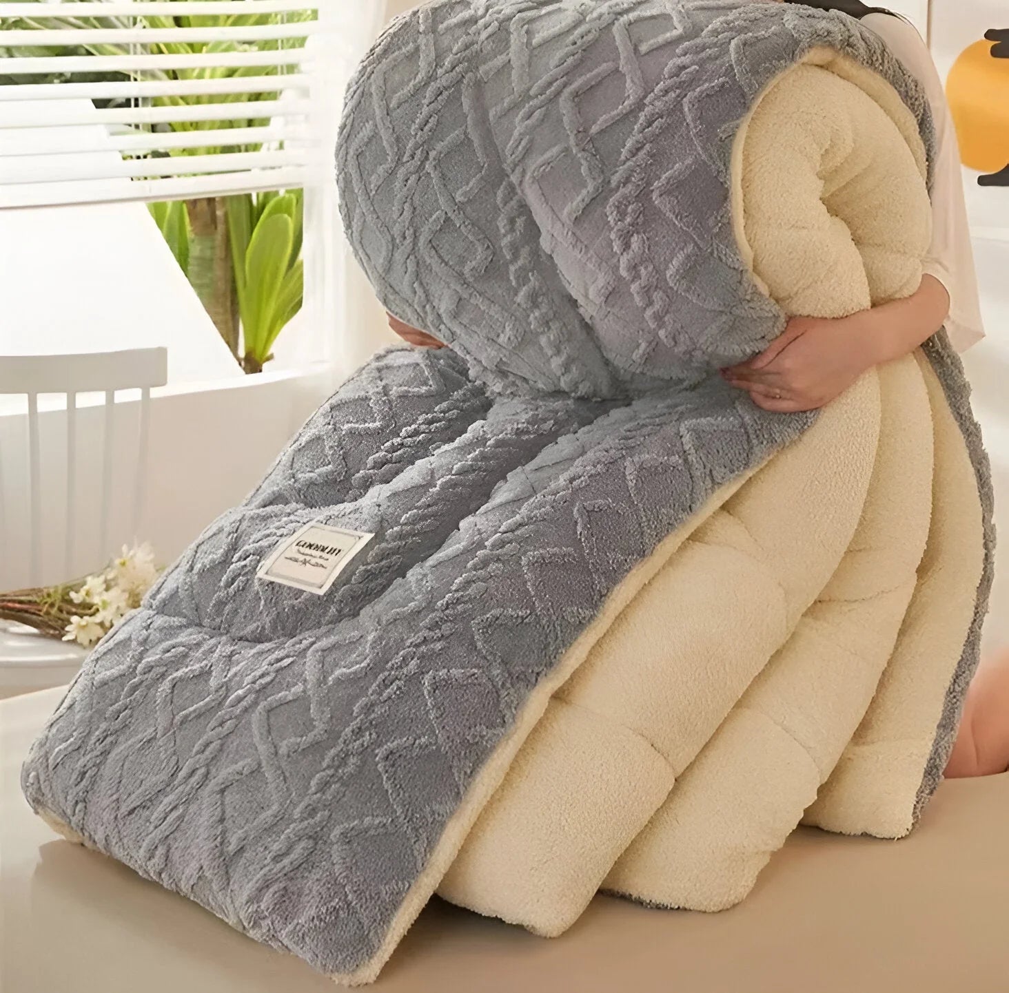FluffFusion - Weiche und dicke Plüschdecke mit doppelseitigem Design