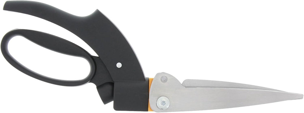 Fiskars Spindelmher, Rasenmher mit berührungslosem Schneidesystem, Schnittbreite: 43 cm, StaySharp Plus, Schwarz/Orange/Silber, 1015649