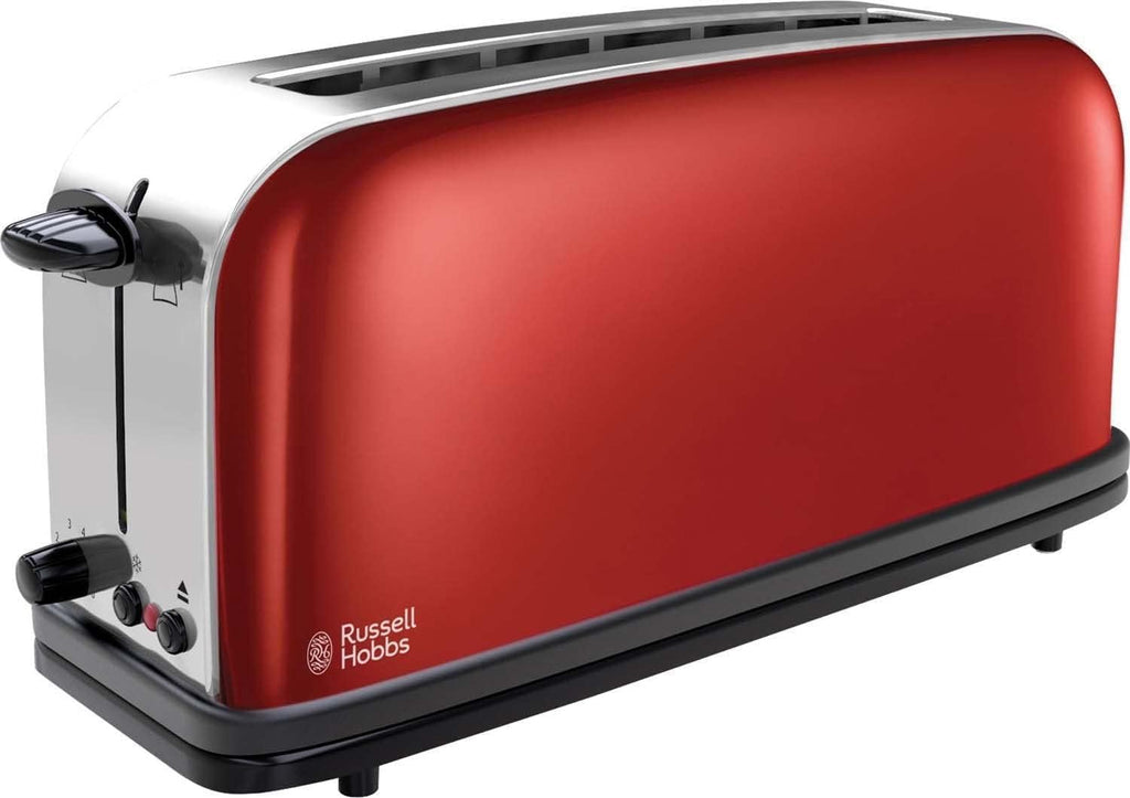 Russell Hobbs Set Colazione Colours+ Rosso: Macchina da caffè [Timer digitale, Doccetta per estrazione e aroma ottimali] 24031-56 + Bollitore [1,7l, 2400W] 20412-70 + Tostapane [per 2 fette] 26554-56