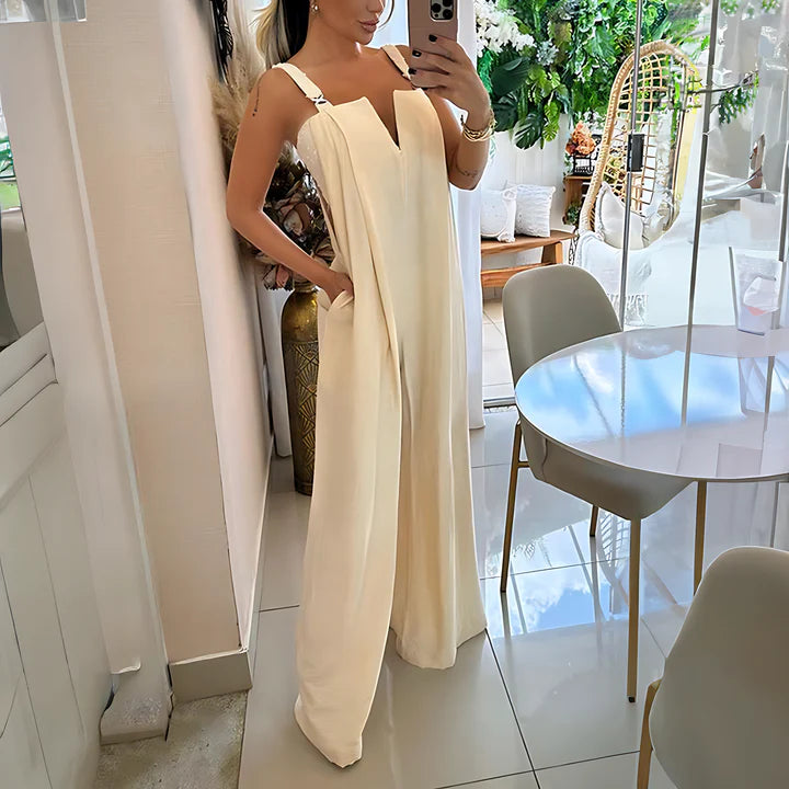 Sanya - Jumpsuit mit weitem Bein und Taschen