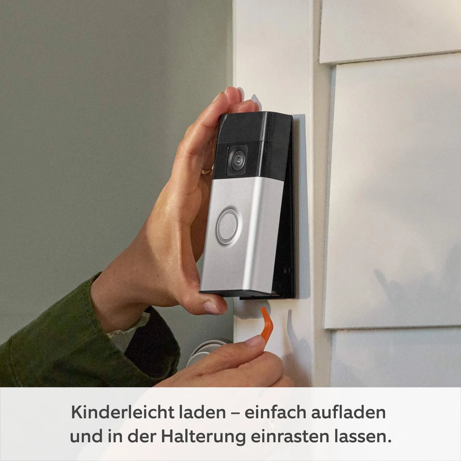 Videocitofono a batteria + supporto senza foratura