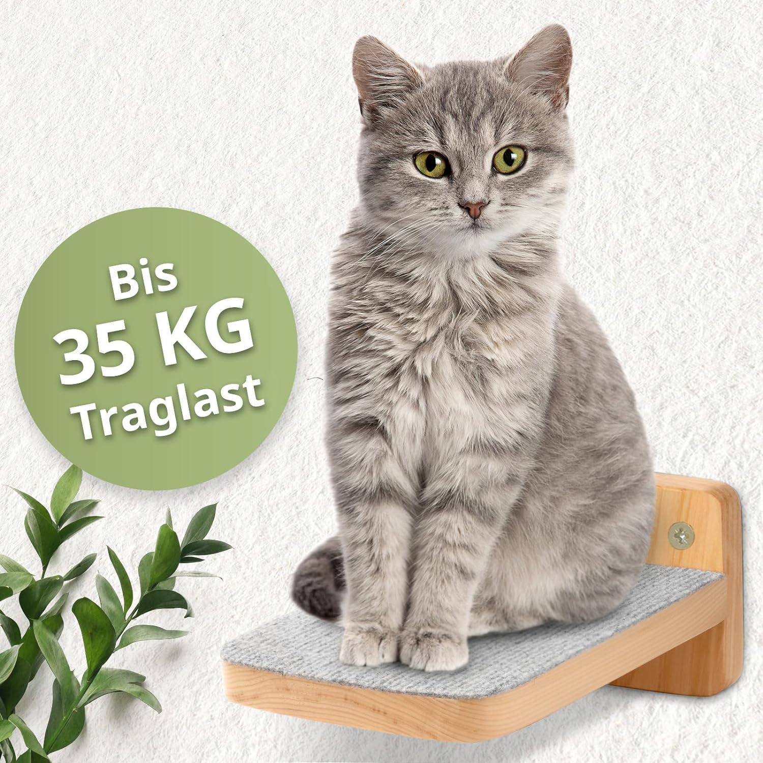 WOOWOOD Katzen-Wandkletterwand | 3-teiliges Katzenleiter-Set | Wandleitern für Katzen | Katzenkletterwand-Set | Katzenleiter | Wandklettern für Katzen | Katzenlaufsteg | Wandklettern für Katzen