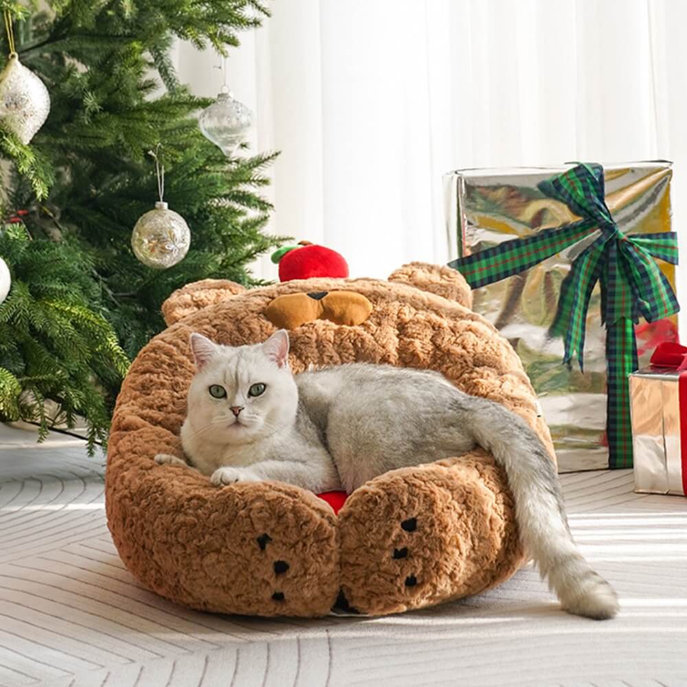 KittyDream – Lettino morbido per gatti a forma di mela per accoglienti rifugi
