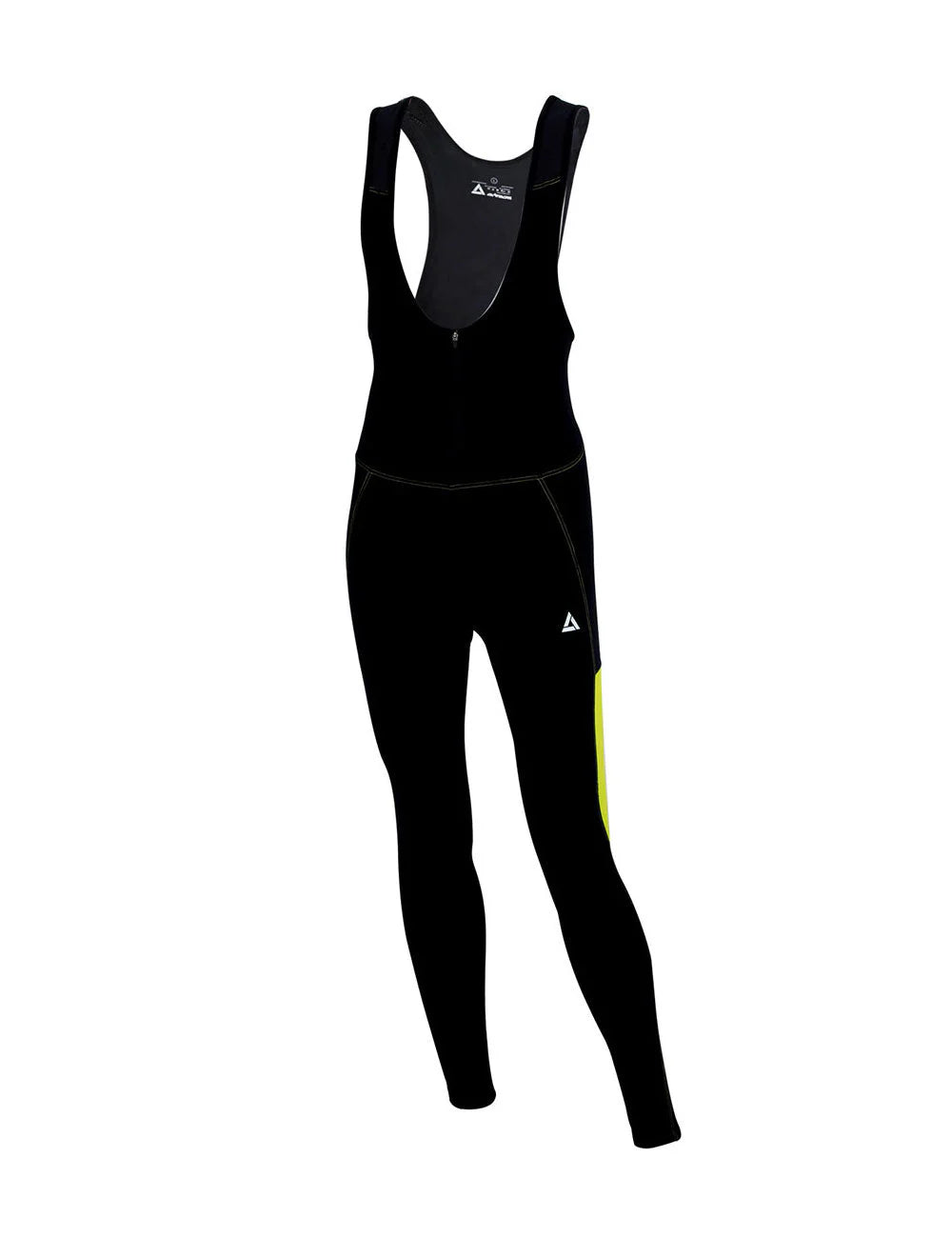 Herren Thermo Fahrradhose Lang Trgerhose Pro Line Schwarz-Neon-Weiss Setprodukt