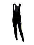 Herren Thermo Fahrradhose Lang Trgerhose Pro Line Schwarz-Neon-Weiss Setprodukt