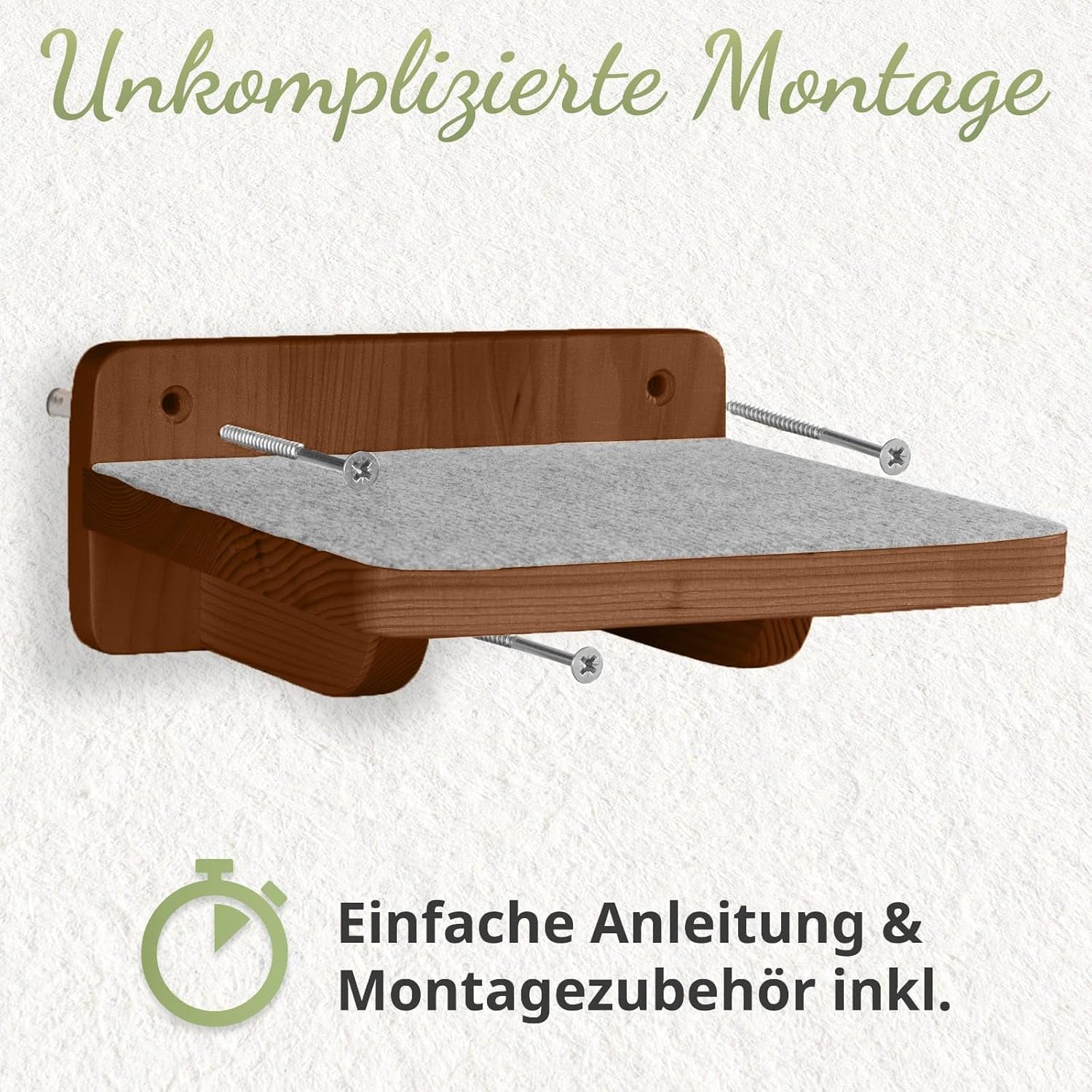 WOOWOOD Katzen-Wandkletterwand | 3-teiliges Katzenleiter-Set | Wandleitern für Katzen | Katzenkletterwand-Set | Katzenleiter | Wandklettern für Katzen | Katzenlaufsteg | Wandklettern für Katzen