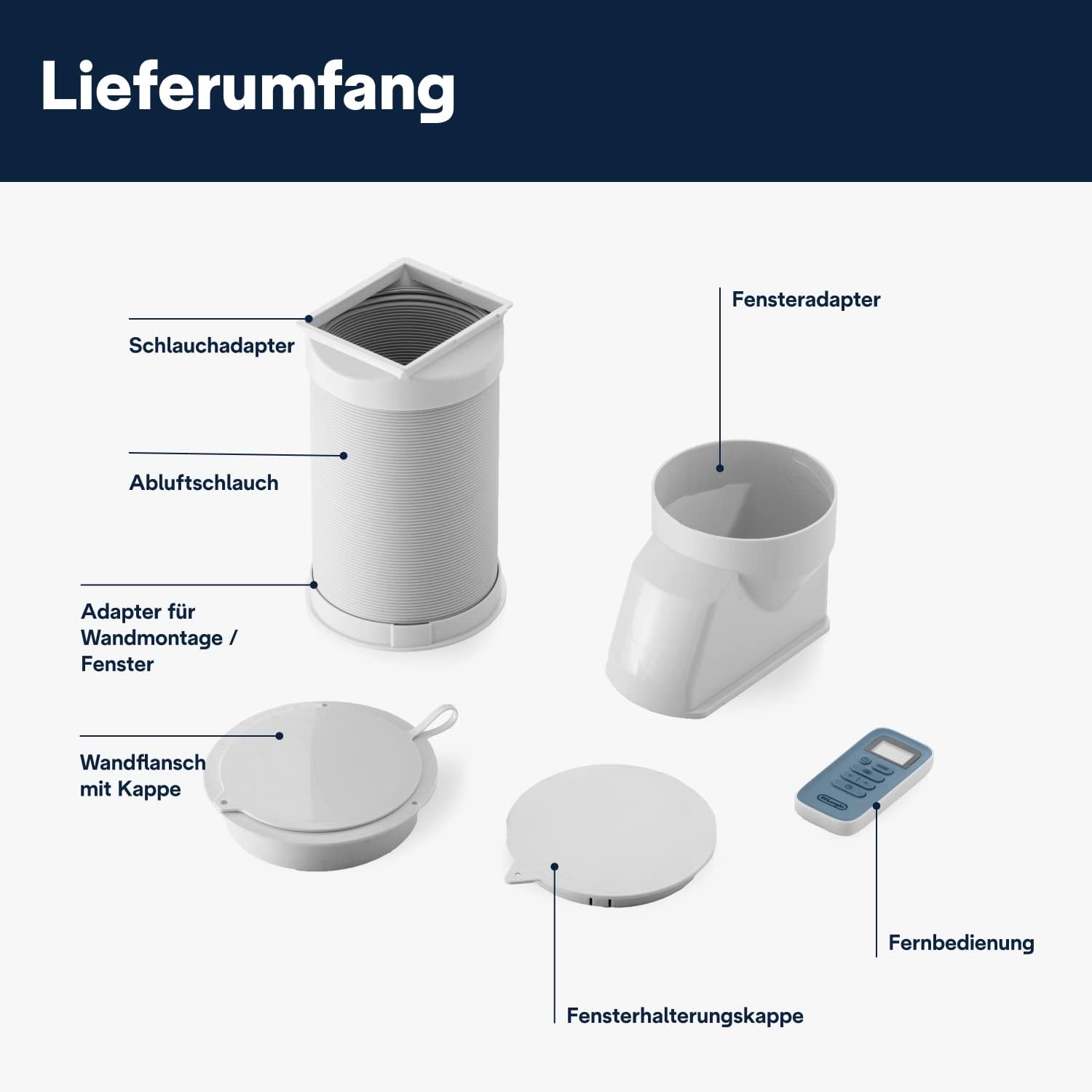 De'Longhi Pinguino PAC EM82, Condizionatore Portatile per ambienti fino a 80 m, 9.400 BTU, 2,4 kW, 63 dB, Funzione Deumidificatore, Classe Energetica A, Timer 24h, Bianco