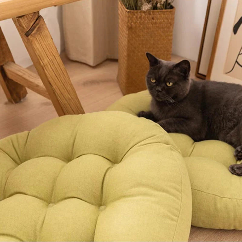KatzenKuschel – Weiche Baumwoll-Sitzkissen für stilvolle Entspannung deines Haustiers