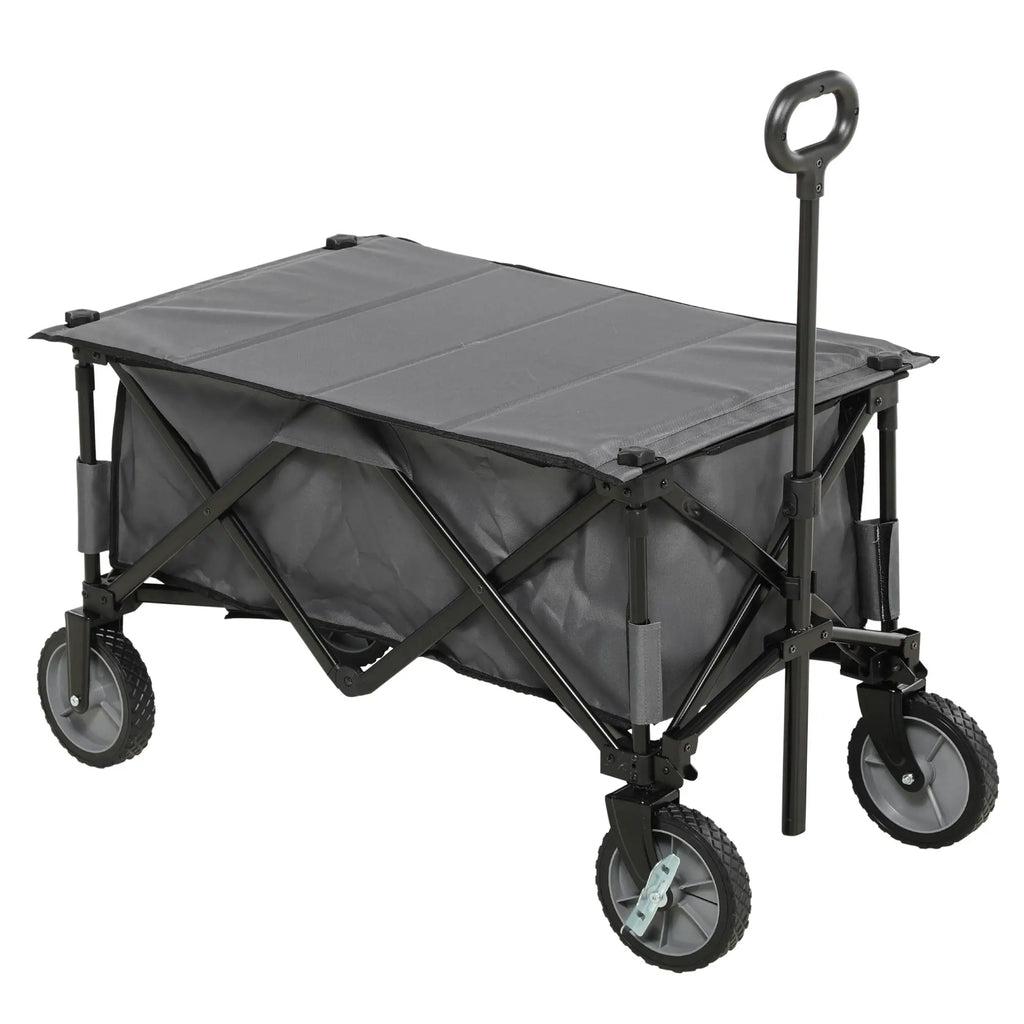 Outsunny Carrello pieghevole ad altezza regolabile per il trasporto