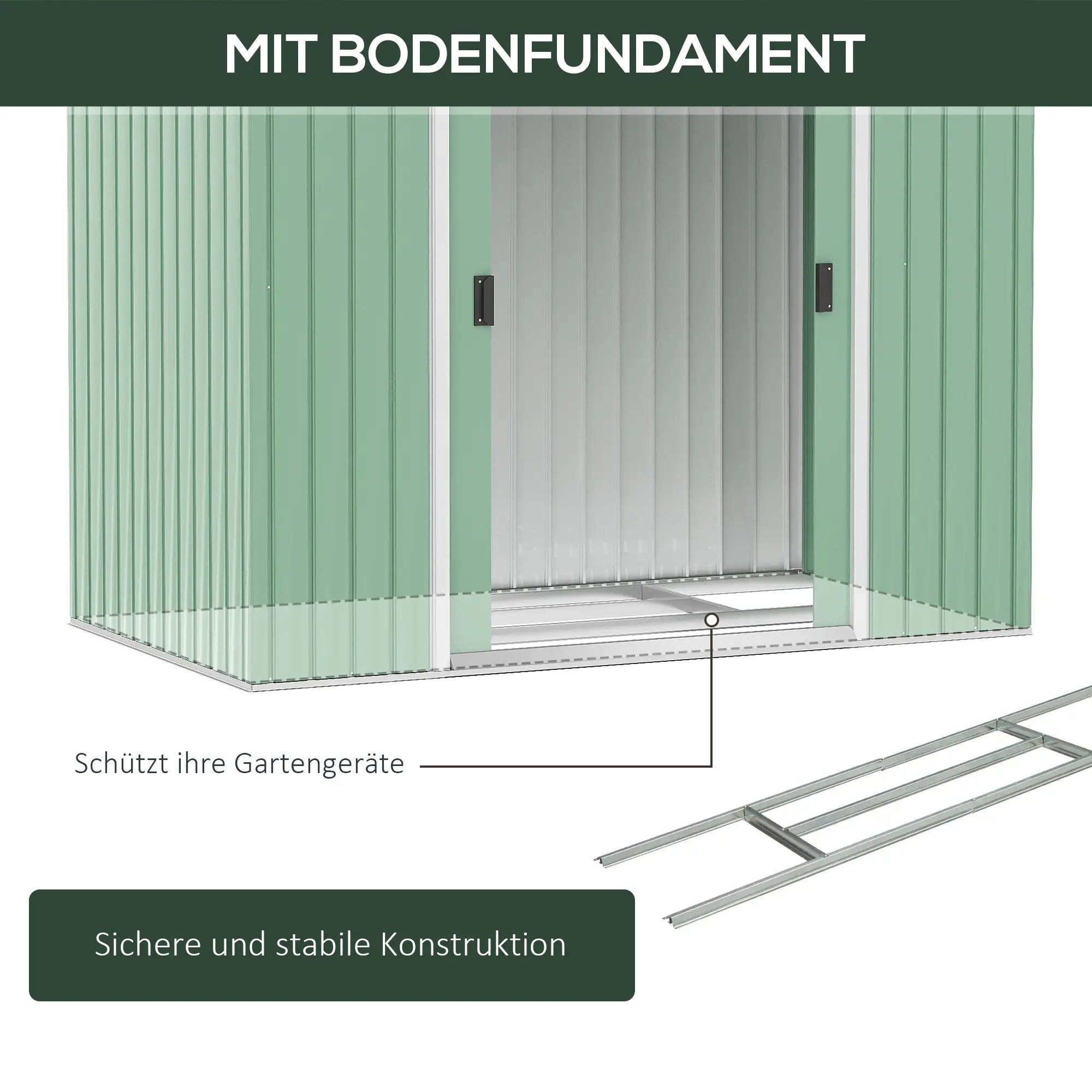 Outsunny Casetta Attrezzi con Porte Scorrevoli e Ventilazione