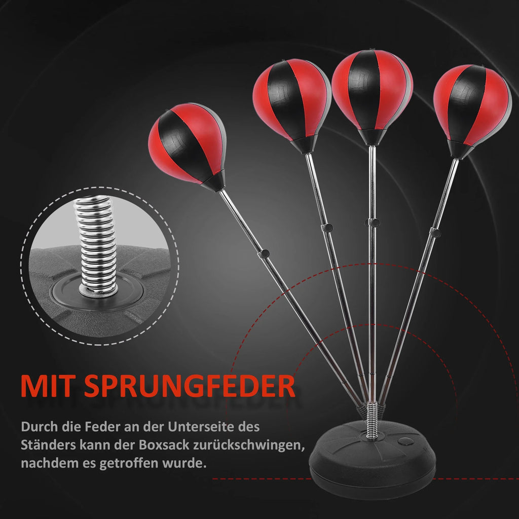 Set Punchingball HOMCOM regolabile in altezza incl. guantoni pompa