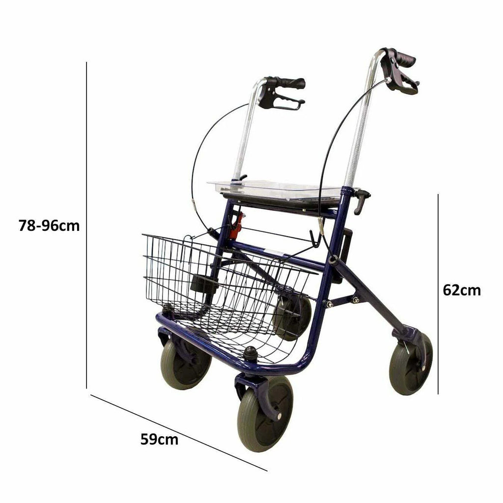 Arvo Rollator, für den Innen- und Auenbereich, Schwarz