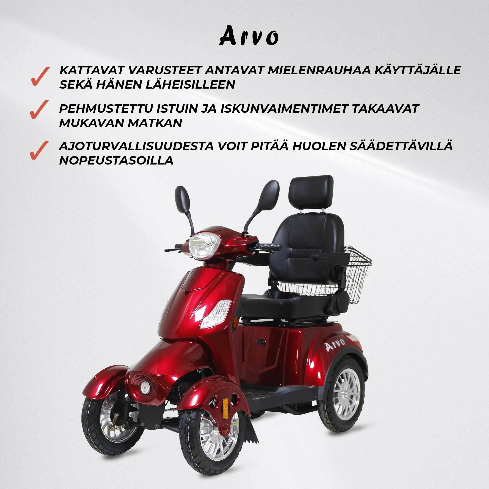 Arvo Scooter P400 Rosso