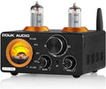 Douk Audio ST-01 PRO Amplificatore HiFi, Mini Amplificatore a Valvole da 200W con Bluetooth 5.0, VU Meter, Ingresso USB DAC Coassiale/Ottico (ST-01PRO)
