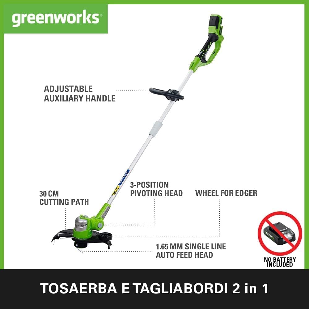 Greenworks 48V (2x24V) Selbstfahrender Akku Rasenmäher für große Flächen bis zu 480m², 46cm Schnittbreite, 55L Sack PLUS zwei 4Ah-Akkus und Doppelladegerät GD24X2LM46SPK4X