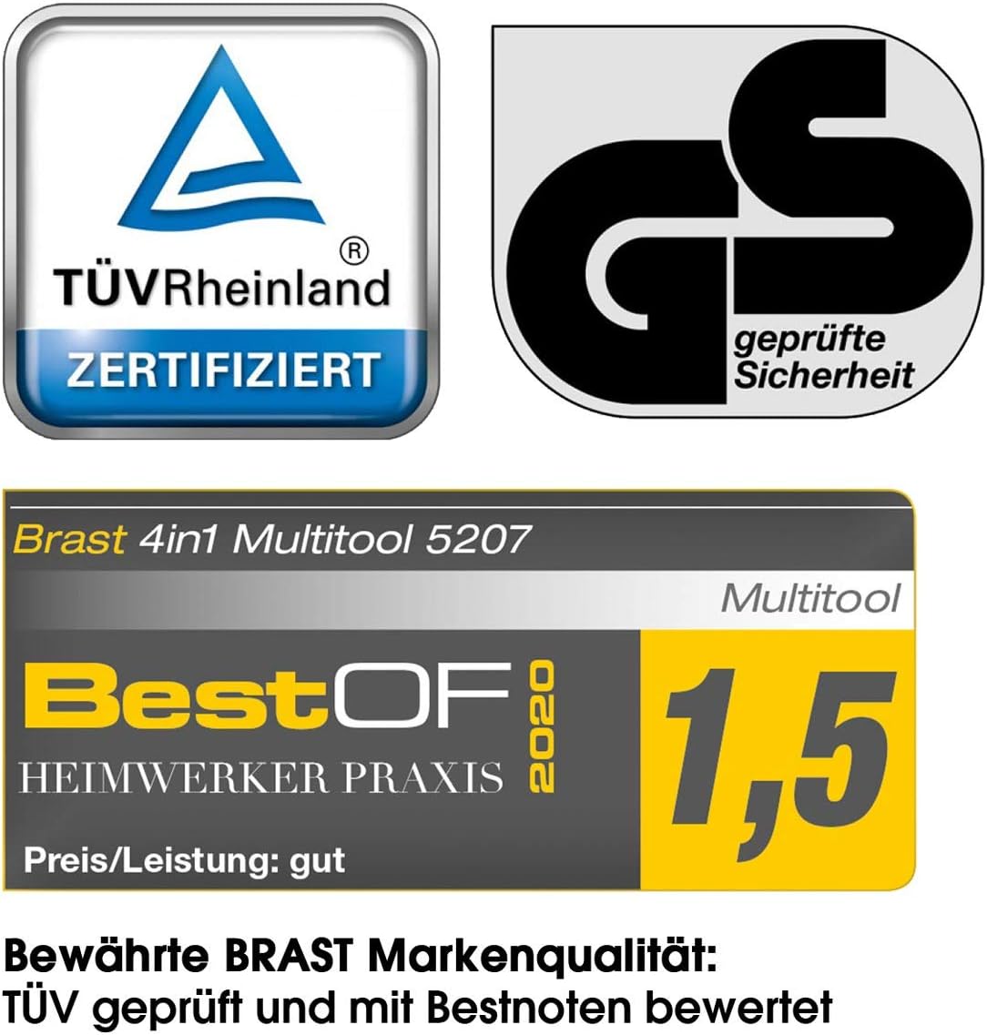 BRAST® Motorsense Benzin 3.0 PS 2 in 1 Gerät Freischneider Rasentrimmer Rasenmäher 52cm³