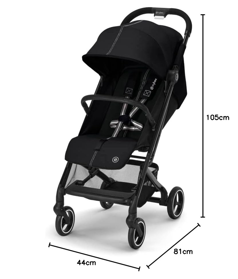 Passeggino Cybex Gold Beezy con cinture One-Pull, dalla nascita fino a 4 anni circa (max. 22 kg), compatto ed ergonomico, Almond Beige (Beige con telaio nero)