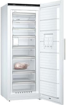 Siemens GS54NAWCV iQ500 Congelatore, 176 x 70 cm, 327 L, noFrost mai più sbrinamento, bigBox spazio per alimenti grandi, varioZone ripiani in vetro e cassetti flessibili, Bianco