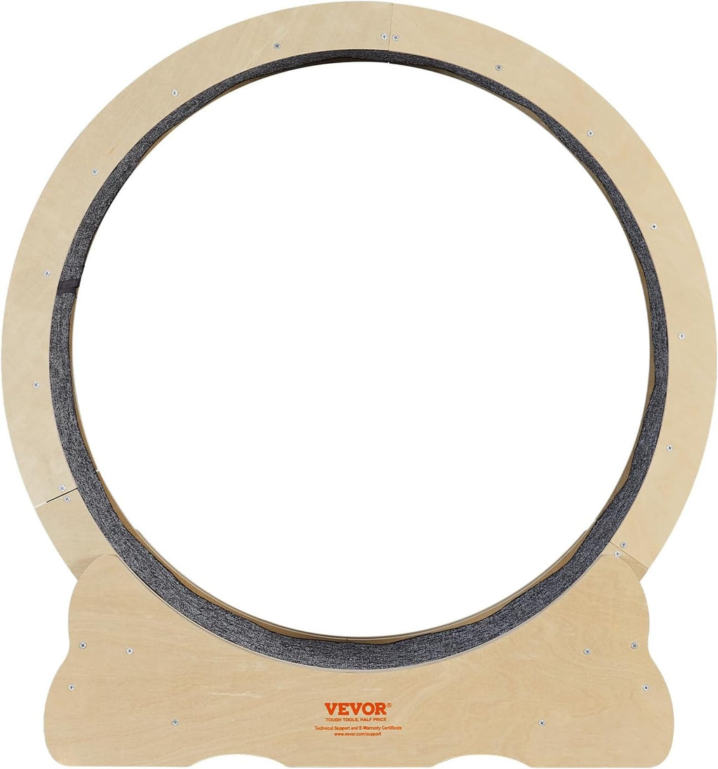 VEVOR Katzenlaufrad 1320x340x1415mm Laufrad Katzen aus Birken-& Pappelsperrholz Katzenrad Geruscharm Abnehmbare Innenmatte Cat Wheel Geeignet für Katzen mit einem Gewicht von 8kg bis 14kg