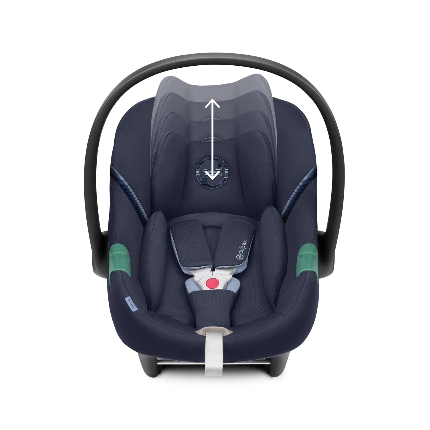 CYBEX Gold Babyschale Aton S2 i-Size, Ab Geburt bis ca. 24 Monate, Max. 13 kg, Inkl. Neugeboreneneinlage, SensorSafe kompatibel, Ocean Blue