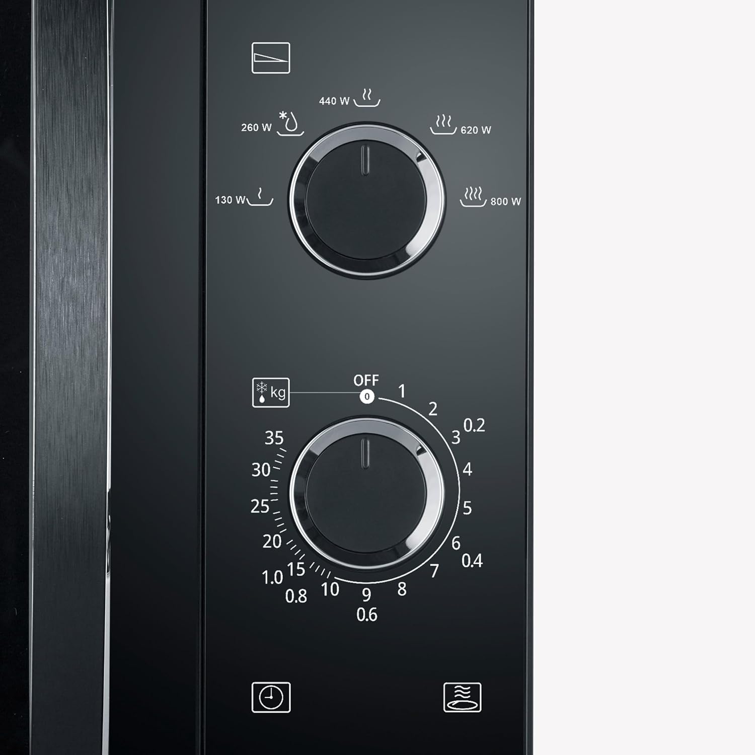SEVERIN 2-in-1 Mikrowelle mit Grill 800 W, Grillofen mit 25 L Kapazitt und 9 Leistungsstufen, Mikrowelle mit Grillrost und Drehteller, silber, MW 7785