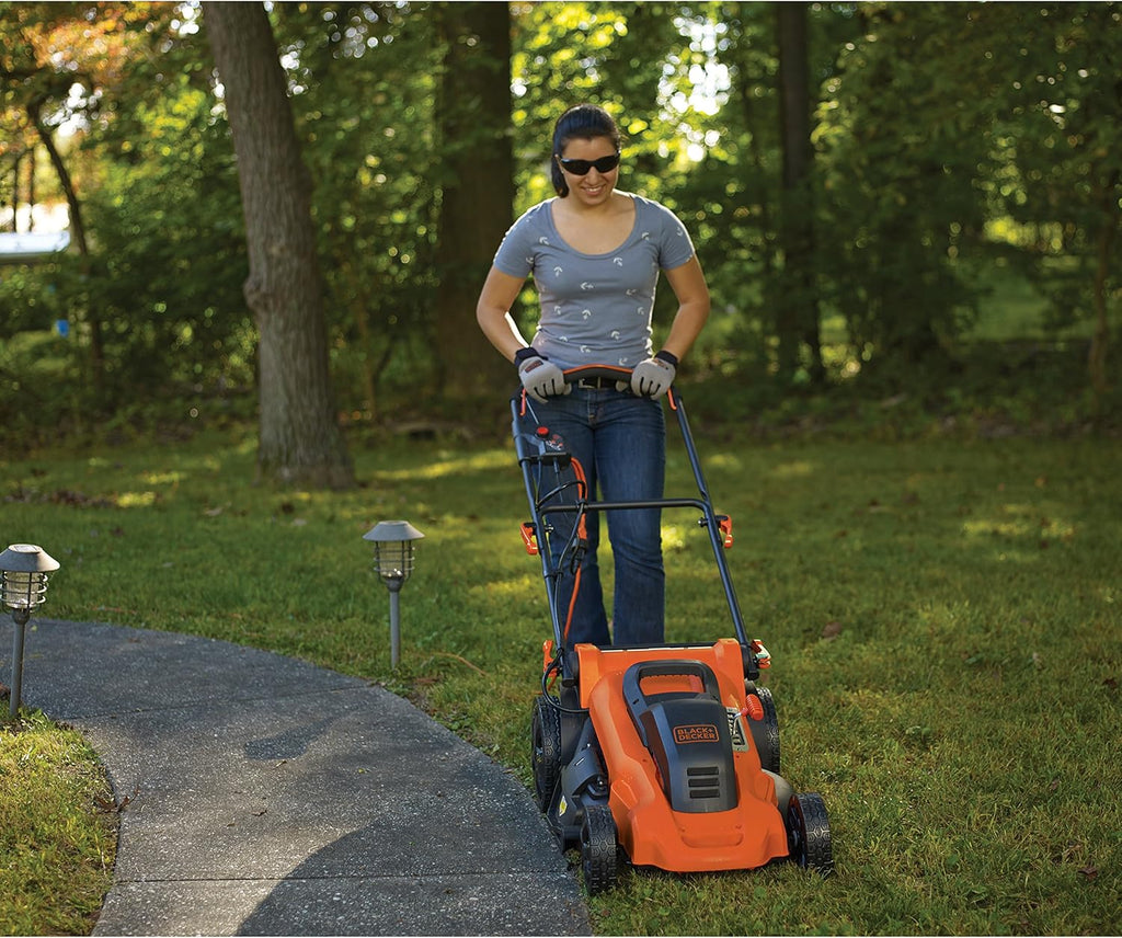 Black+Decker 2000 W Rasaerba elettrico 3in1, larghezza di taglio 48 cm, sacco di raccolta erba 50 L, 1 pezzo, LM2000