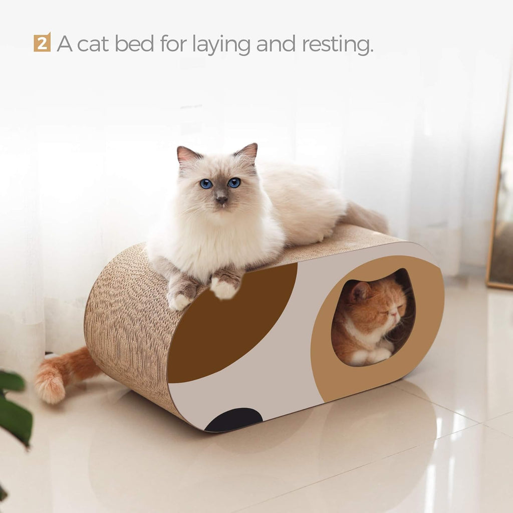 ComSaf Kratzbrett für Katzen, Kratztonne aus Wellpappe, Recycelbar Kratzbretter Katze, Kratzschutz für Sofa, Tür, Mbel, Kratzpappe für Katzen 58 x 25 x 25cm