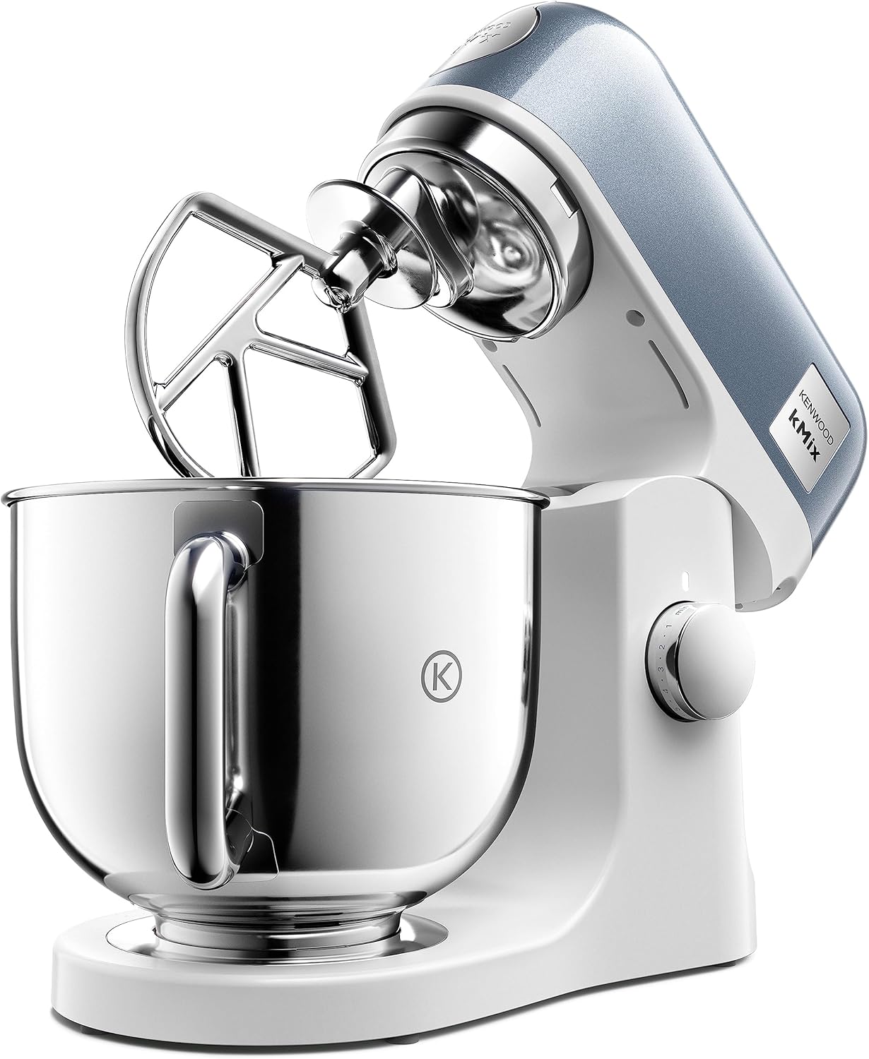 Kenwood kMix KMX750RD Robot da cucina, Ciotola in acciaio inox da 5 litri, Sistema di sicurezza Safe-Use, Corpo in metallo, 1000 Watt, Inclusi set di 3 accessori da pasticceria e paraspruzzi, Rosso