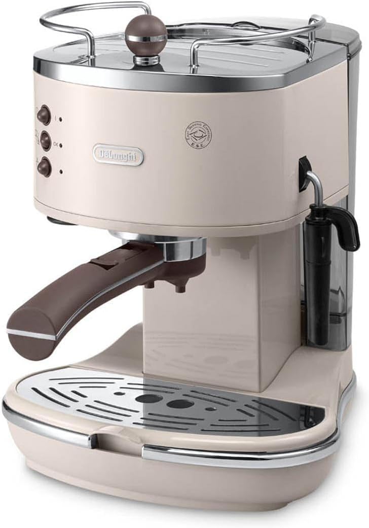 De'Longhi Icona Vintage ECOV 311.GR – Macchina da Caffè Espresso con Funzione Cappuccino, Design Retrò, con Montalatte Manuale, per Caffè in Polvere o Cialde E.S.E., Serbatoio dell’Acqua da 1,4 Litri, Verde